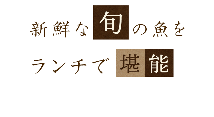 新鮮な旬の魚を